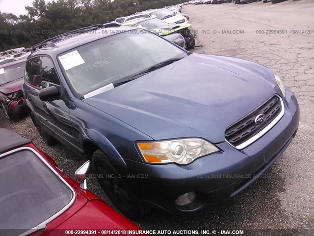 4S4BP61C566302837 - 2006 SUBARU LEGACY OUTBACK 2.5I BLUE photo 1