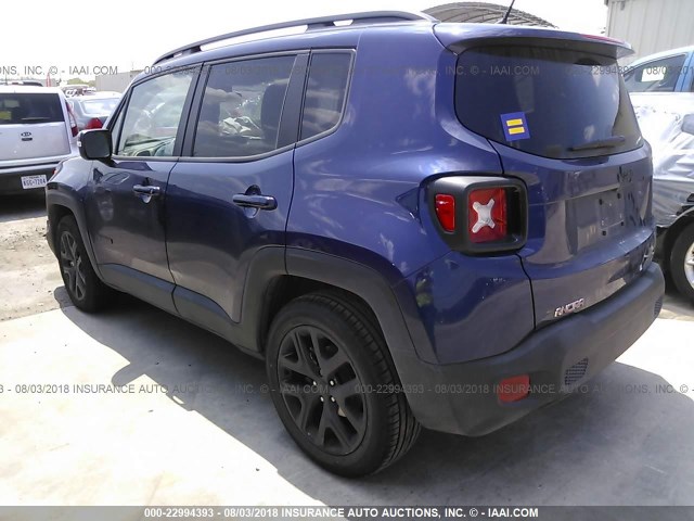 ZACCJABB4HPG01934 - 2017 JEEP RENEGADE LATITUDE BLUE photo 3