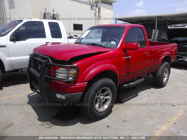 5TENM92N11Z730721 - 2001 TOYOTA TACOMA PRERUNNER RED photo 2