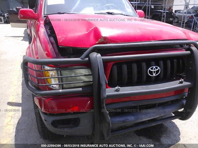 5TENM92N11Z730721 - 2001 TOYOTA TACOMA PRERUNNER RED photo 6