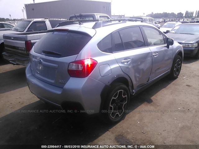 JF2GPAVC9E8262502 - 2014 SUBARU XV CROSSTREK 2.0 PREMIUM BLUE photo 4