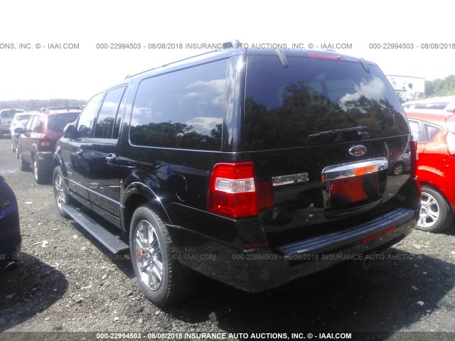 1FMFK20558LA09942 - 2008 FORD EXPEDITION EL LIMITED BLACK photo 3