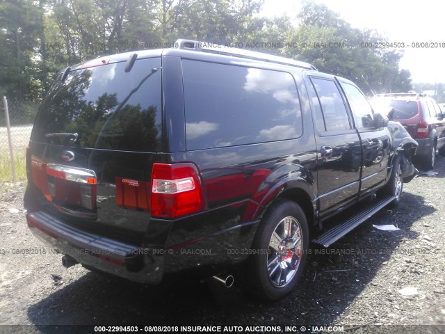 1FMFK20558LA09942 - 2008 FORD EXPEDITION EL LIMITED BLACK photo 4