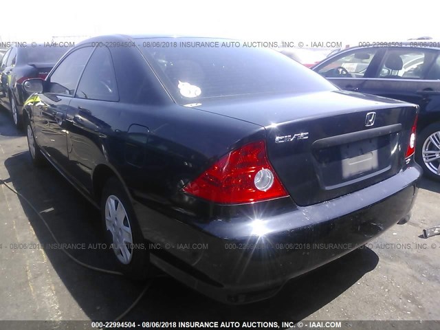 1HGEM21124L066875 - 2004 HONDA CIVIC DX VP BLACK photo 3