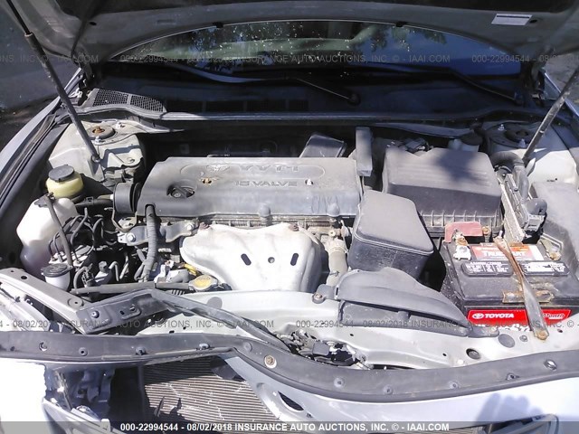 4T1BE46K57U007891 - 2007 TOYOTA CAMRY NEW GENERAT CE/LE/XLE/SE SILVER photo 10