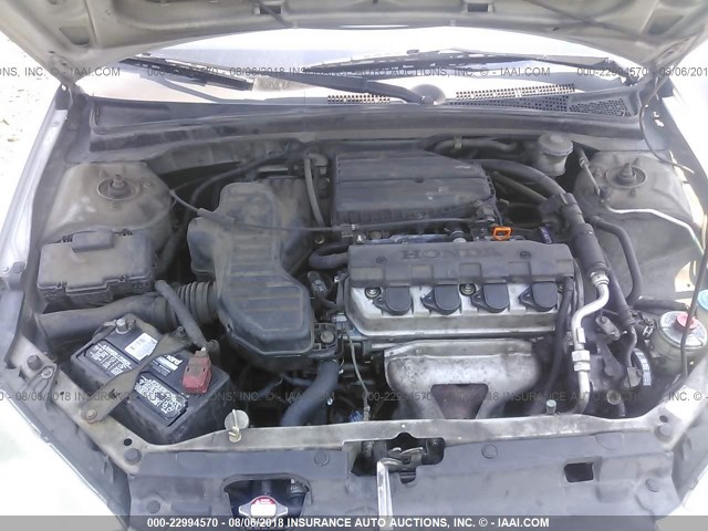 1HGEM22114L080622 - 2004 HONDA CIVIC DX VP SILVER photo 10