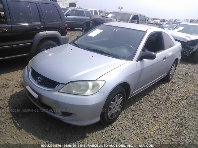 1HGEM22114L080622 - 2004 HONDA CIVIC DX VP SILVER photo 2