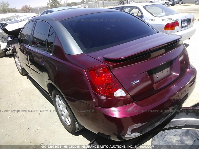 1G8AJ52F03Z114252 - 2003 SATURN ION LEVEL 2 勃艮第红 照片 3