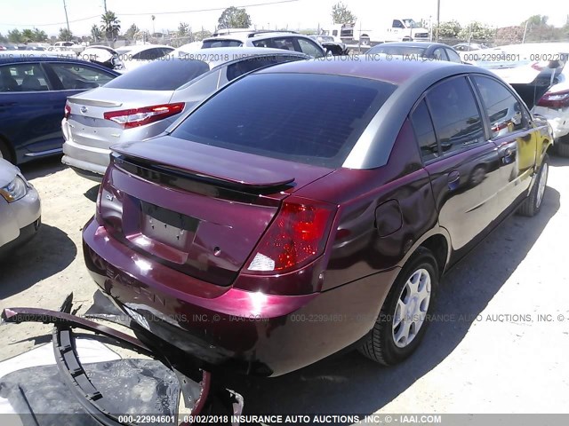 1G8AJ52F03Z114252 - 2003 SATURN ION LEVEL 2 勃艮第红 照片 4