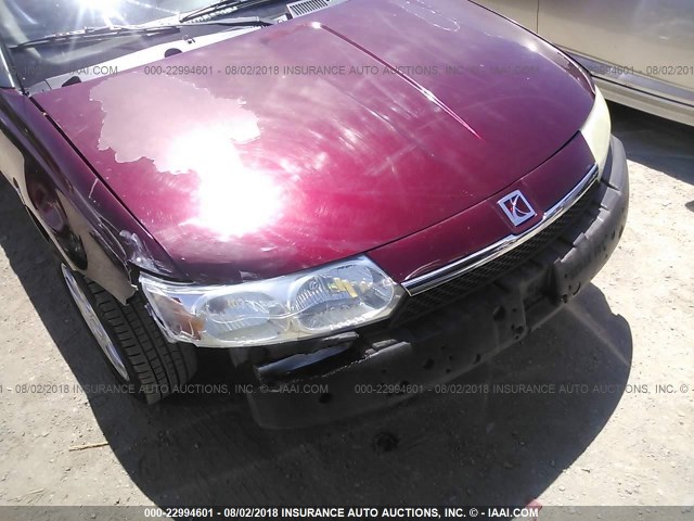 1G8AJ52F03Z114252 - 2003 SATURN ION LEVEL 2 勃艮第红 照片 6