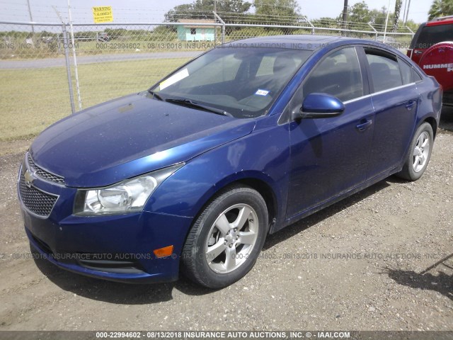 1G1PC5SB4D7261705 - 2013 CHEVROLET CRUZE LT BLUE photo 2