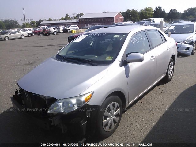 2T1BU4EE1BC695722 - 2011 TOYOTA COROLLA S/LE SILVER photo 2