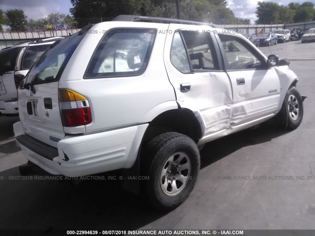 4S6CK58W3X4403019 - 1999 HONDA PASSPORT EX/LX Սպիտակ լուսանկար 4