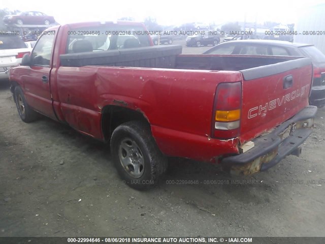 1GCEC14W8XE252657 - 1999 CHEVROLET SILVERADO C1500 RED photo 3