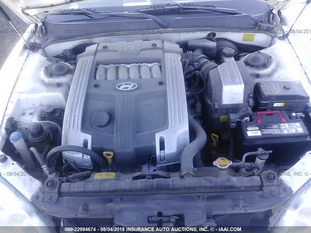 KMHFU45E64A332594 - 2004 HYUNDAI XG 350 WHITE photo 10