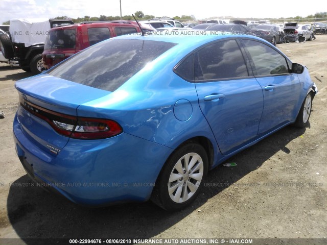 1C3CDFDH6FD346449 - 2015 DODGE DART SE AERO BLUE photo 4