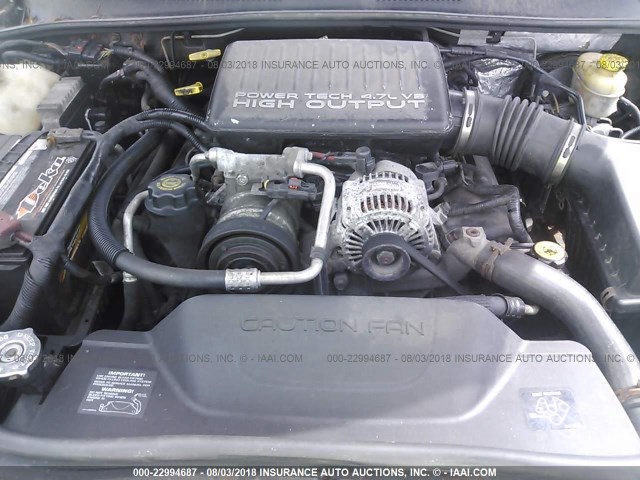 1J8GW68J24C195903 - 2004 JEEP GRAND CHEROKEE OVERLAND GRAY photo 10