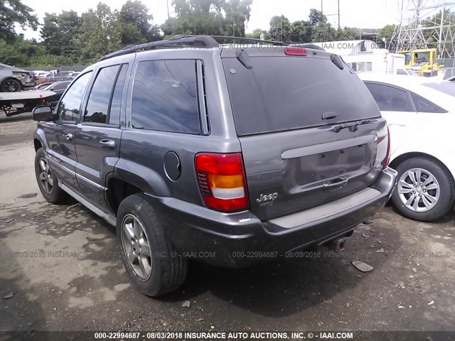 1J8GW68J24C195903 - 2004 JEEP GRAND CHEROKEE OVERLAND GRAY photo 3