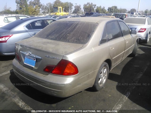 4T1BF28B63U278970 - 2003 TOYOTA AVALON XL/XLS Champagne photo 4