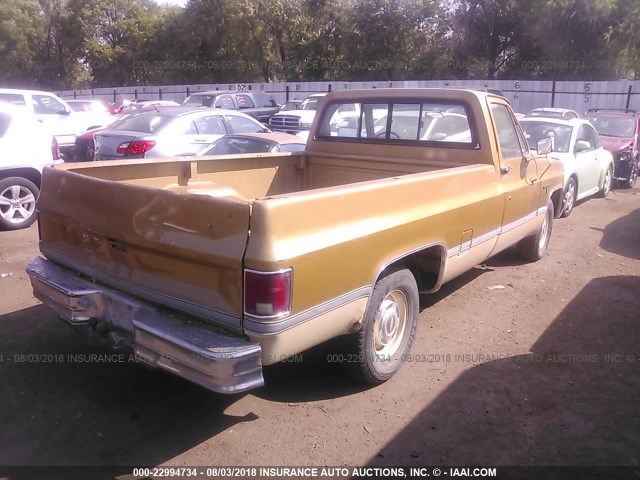 1GCDC14H7EJ177967 - 1984 CHEVROLET C10 GOLD photo 4