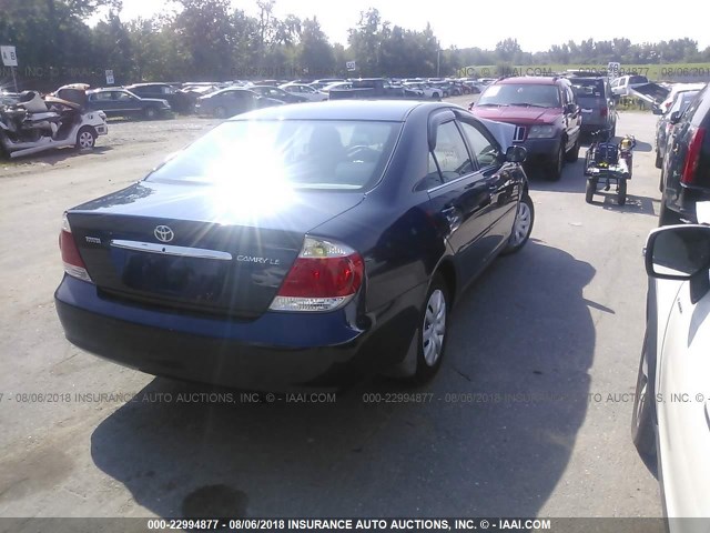 4T1BE32K85U383529 - 2005 TOYOTA CAMRY LE/XLE/SE Mavi foto 4