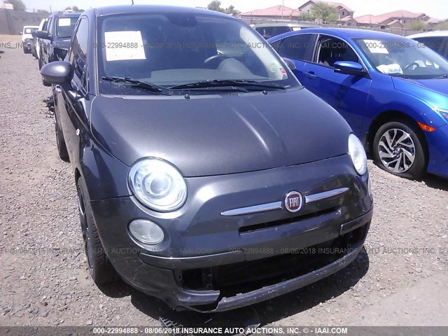 3C3CFFAR5ET252773 - 2014 FIAT 500 POP GRAY photo 6