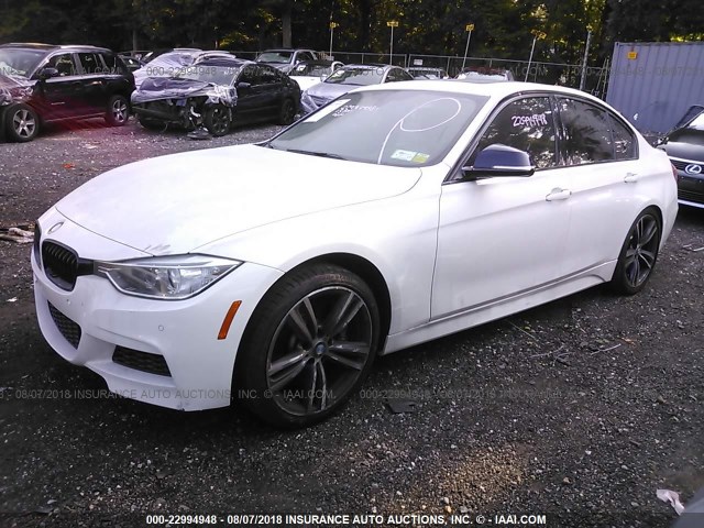 WBA3A9C52FK472524 - 2015 BMW 335 I WHITE photo 2