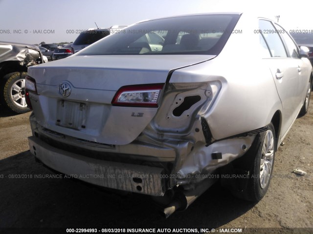 4T1BF1FK9DU694025 - 2013 TOYOTA CAMRY L/SE/LE/XLE 银色 照片 6