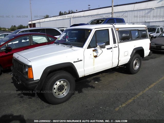 1J7FJ26E9KL558613 - 1989 JEEP COMANCHE WHITE photo 2