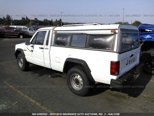 1J7FJ26E9KL558613 - 1989 JEEP COMANCHE WHITE photo 3