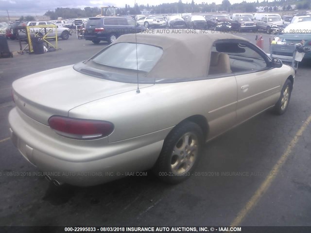 3C3EL55H8WT235349 - 1998 CHRYSLER SEBRING JXI GOLD photo 4