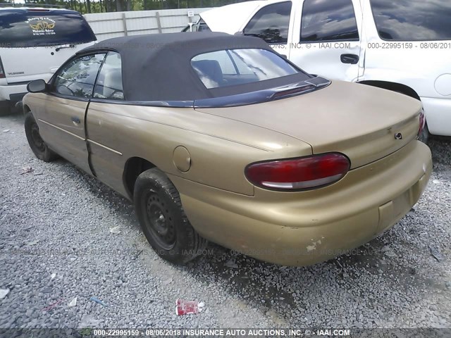 3C3EL45H4VT524379 - 1997 CHRYSLER SEBRING JX GOLD photo 3