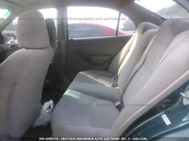 1HGES155X1L052618 - 2001 HONDA CIVIC LX GREEN photo 8