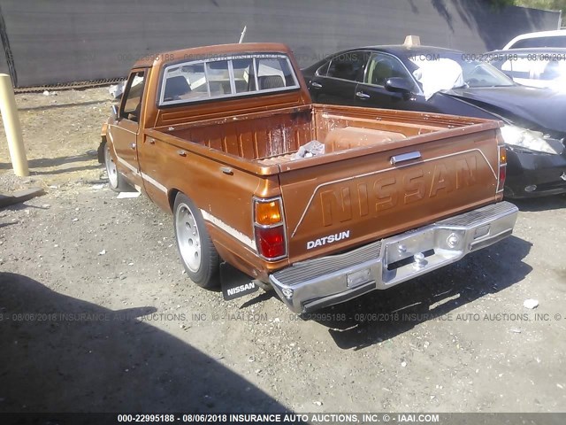 JN6ND01S0EW009518 - 1984 DATSUN 720 STANDARD BED ORANGE photo 3