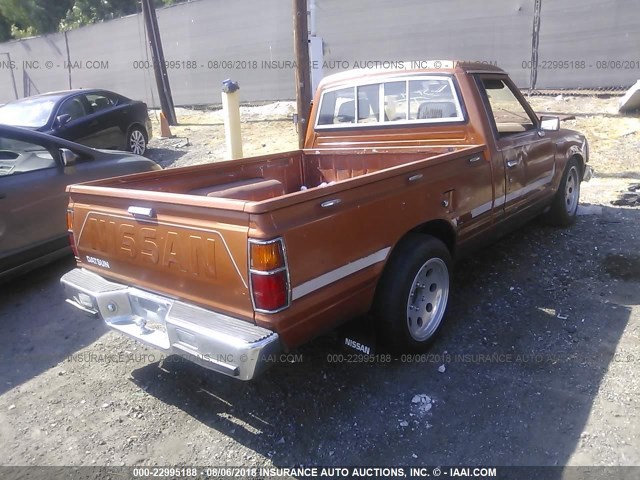 JN6ND01S0EW009518 - 1984 DATSUN 720 STANDARD BED ORANGE photo 4