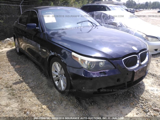 WBANB33565CN66157 - 2005 BMW 545 I BLUE photo 1