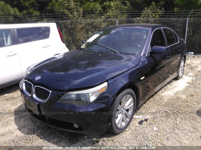 WBANB33565CN66157 - 2005 BMW 545 I BLUE photo 2