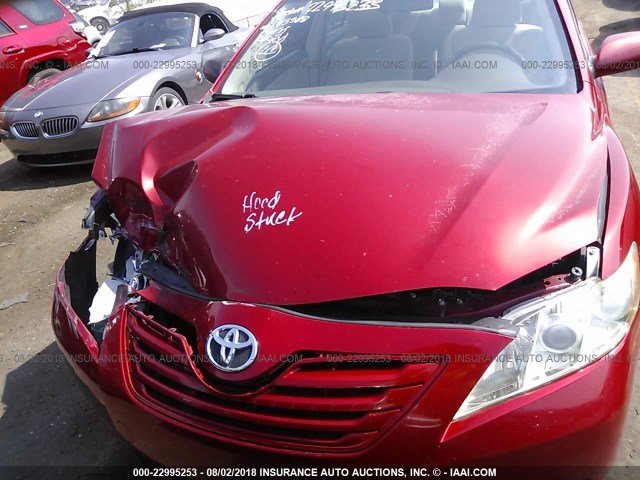 JTNBE46K573047717 - 2007 TOYOTA CAMRY NEW GENERAT CE/LE/XLE/SE RED photo 10