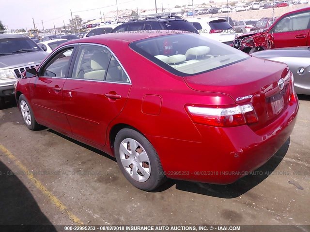 JTNBE46K573047717 - 2007 TOYOTA CAMRY NEW GENERAT CE/LE/XLE/SE RED photo 3