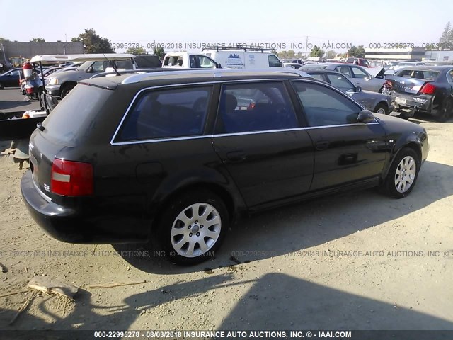 WAULH54B4YN093289 - 2000 AUDI A6 2.8 AVANT QUATTRO BLACK photo 4