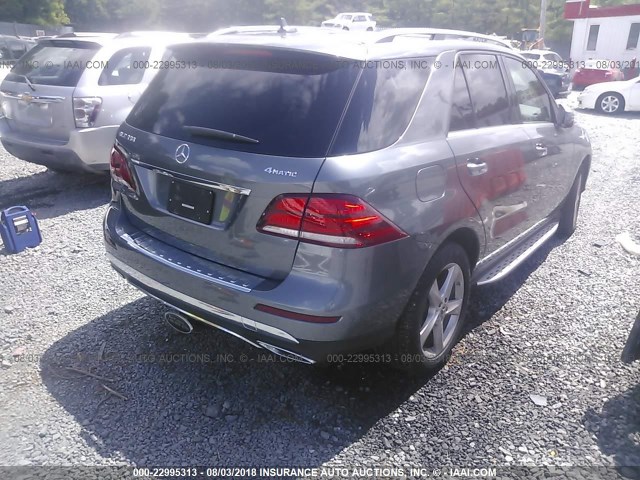 4JGDA5HB0JB010112 - 2018 MERCEDES-BENZ GLE 350 4MATIC GRAY photo 4