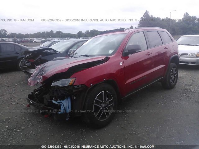 1C4RJFLG6HC946811 - 2017 JEEP GRAND CHEROKEE TRAILHAWK RED photo 2