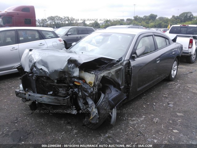 2B3CL3CG3BH608321 - 2011 DODGE CHARGER GRAY photo 2