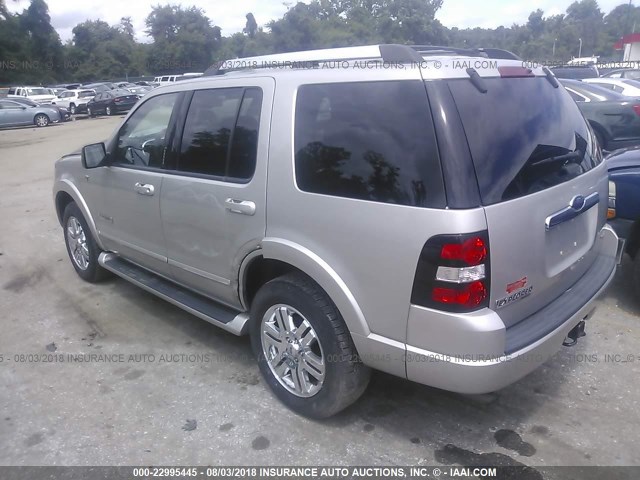 1FMEU75877UB61395 - 2007 FORD EXPLORER LIMITED SILVER photo 3