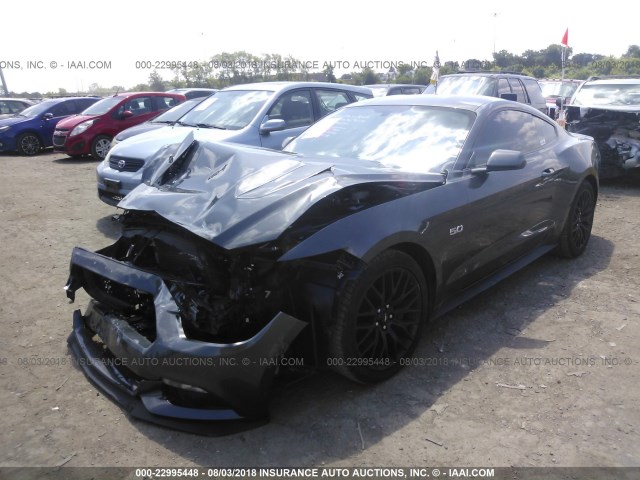 1FA6P8CF4H5202123 - 2017 FORD MUSTANG GT GRAY photo 2