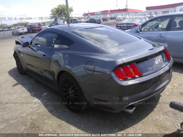1FA6P8CF4H5202123 - 2017 FORD MUSTANG GT GRAY photo 3