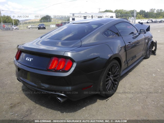 1FA6P8CF4H5202123 - 2017 FORD MUSTANG GT GRAY photo 4