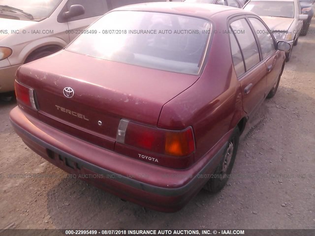 JT2EL43A0N0163756 - 1992 TOYOTA TERCEL DELUXE GRAY photo 4