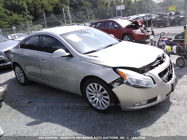 2G4GR5EKXC9106621 - 2012 BUICK REGAL GOLD photo 1