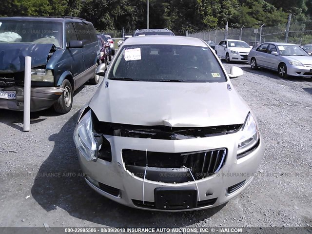 2G4GR5EKXC9106621 - 2012 BUICK REGAL GOLD photo 6